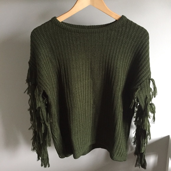 Fringe Sleeve Sweater - Picture 3 of 6